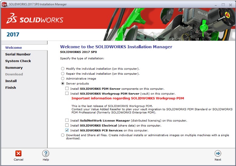 SOLIDWORKS Installation Manager