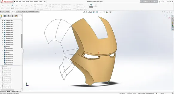 iron man helmet design