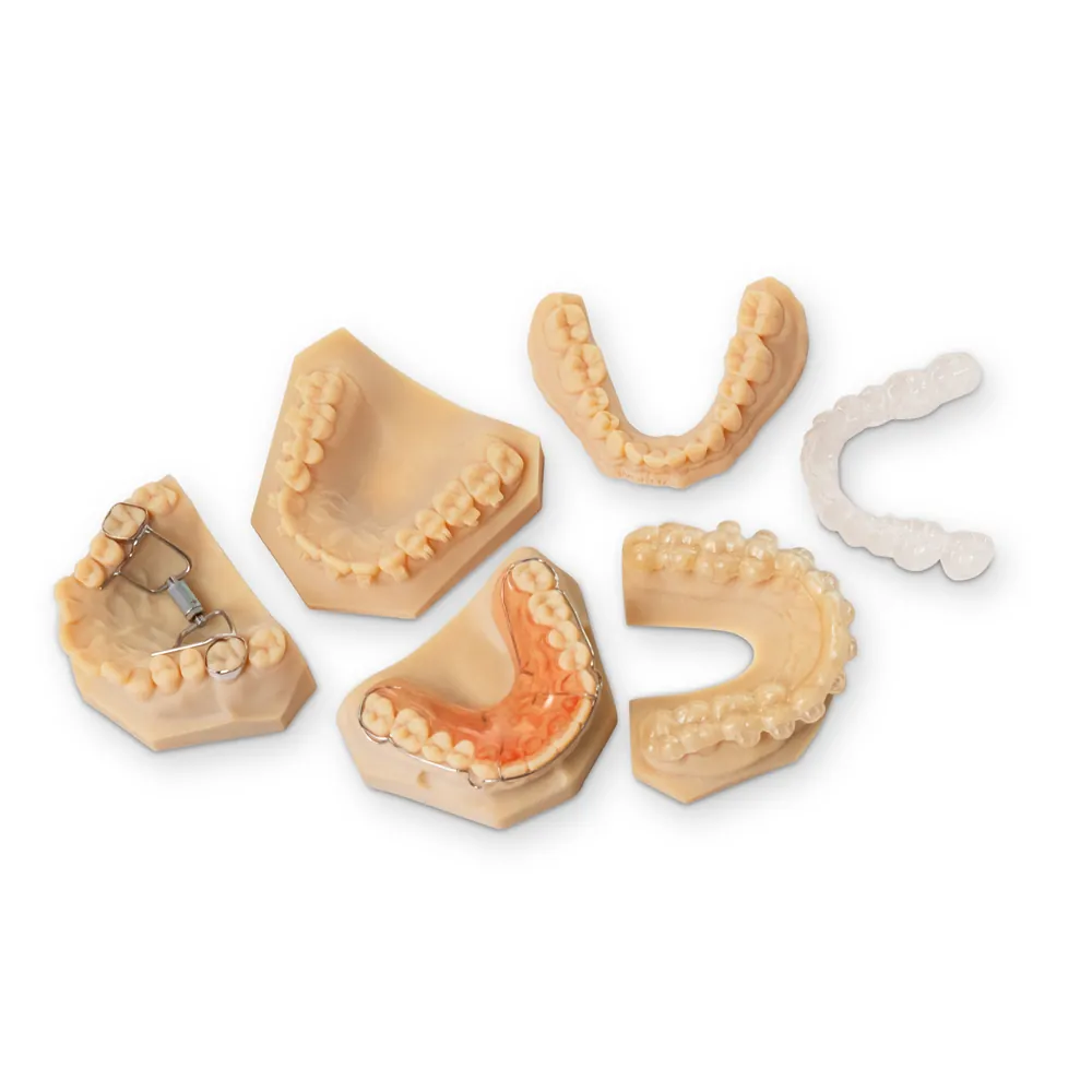 The Vero Family of materials brin stability and fine details to 3D Dental prints.