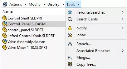 Merge Tool in SOLIDWORKS PDM 