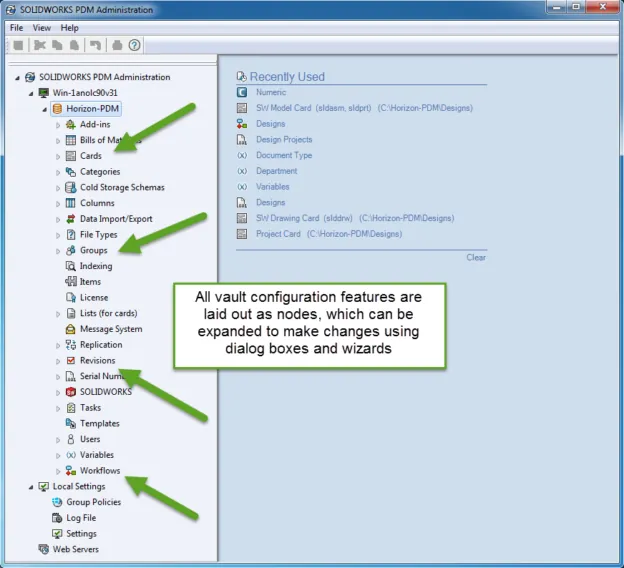 solidworks pdm administrative tool