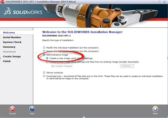 Product Specific Admin Image Creation in SOLIDWORKS