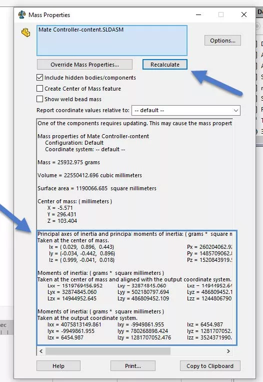 Recalculate Mass Properties in SOLIDWORKS Simulation Tutorial 