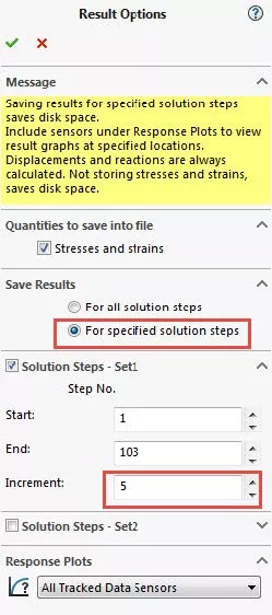 SOLIDWORKS Simulation Result Options to Reduce File Size