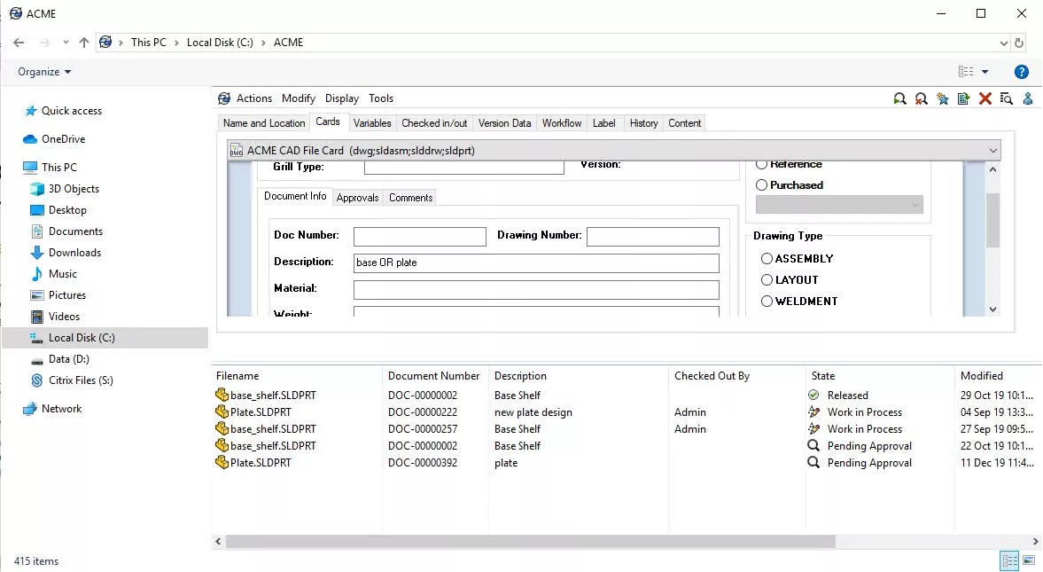 Reorder Search Results in SOLIDWORKS PDM 