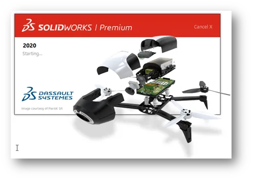 SOLIDWORKS 2020 Open Screen 