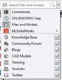 SOLIDWORKS 2020 Search Result Sources