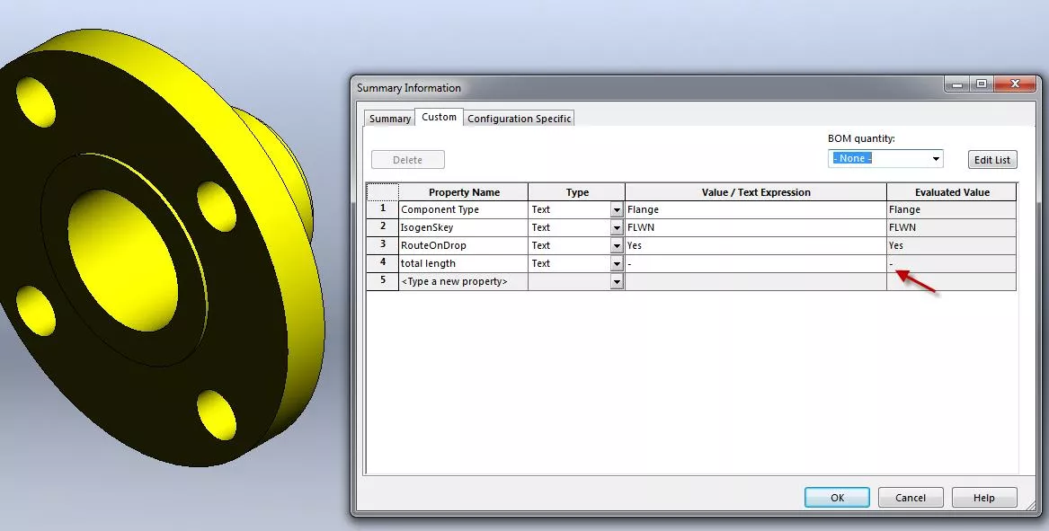 SOLIDWORKS BOM Tutorial Get Total Bent Pipe Length 