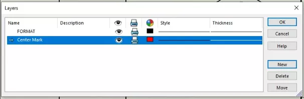 SOLIDWORKS Center Mark Layer