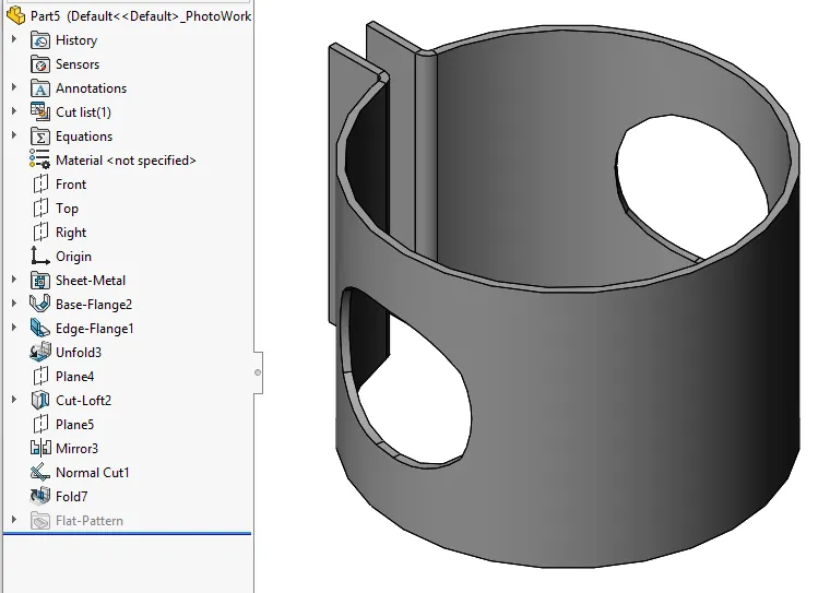 SOLIDWORKS Creating Normal Cuts in Sheet Metal New Option
