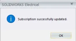 SOLIDWORKS Electrical Subscription Confirmation 