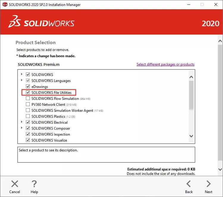 SOLIDWORKS File Utilities Installation