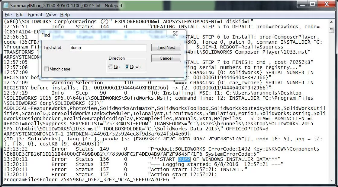 SOLIDWORKS Installation Error 1402