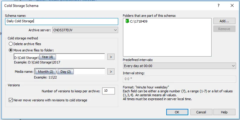 SOLIDWORKS PDM Cold Storage Relocate