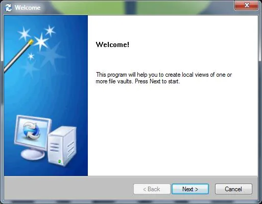 SOLIDWORKS PDM Local Vault Welcome Screen