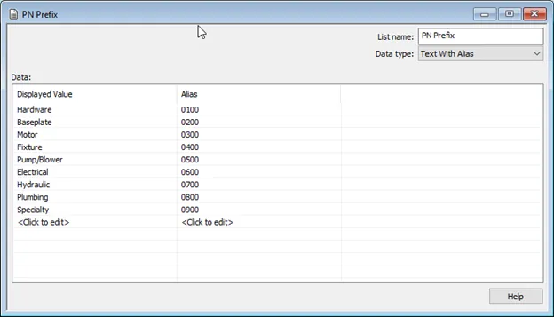 SOLIDWORKS PDM PN Prefix