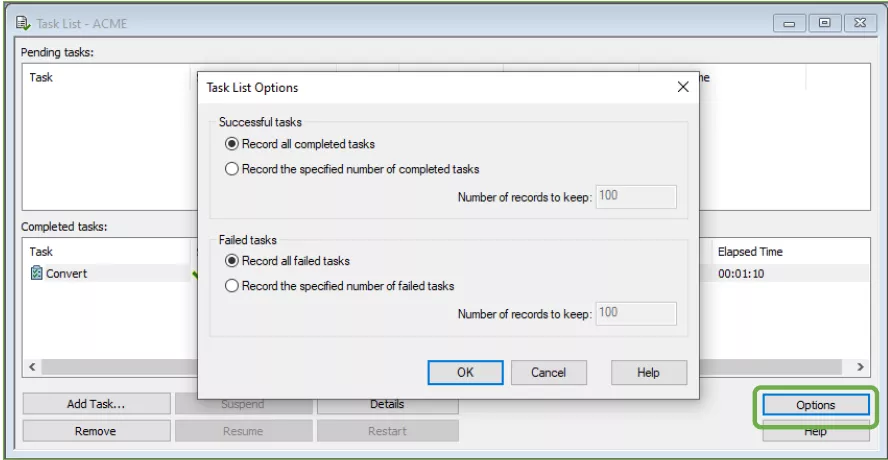 SOLIDWORKS PDM Task List Options