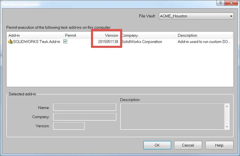 SOLIDWORKS PDM Update Covert Task Add-in