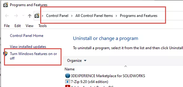 SOLIDWORKS PDM Web2 Installation Control Panel