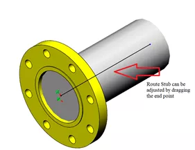 SOLIDWORKS Route Stub Example 