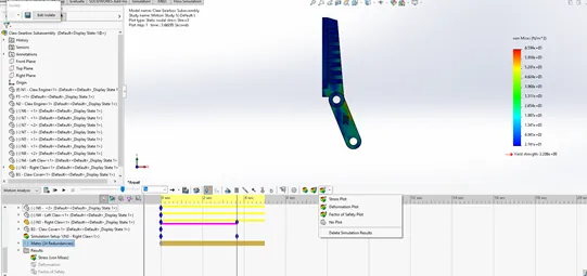 SOLIDWORKS Simulation Von Mises Stress Results Plot 