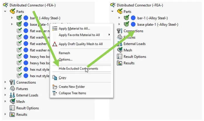 solidworks simulation 2020 simulation tree