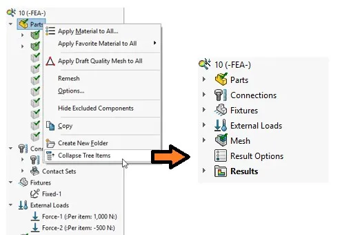 solidworks simulation 2020 interface enhancements