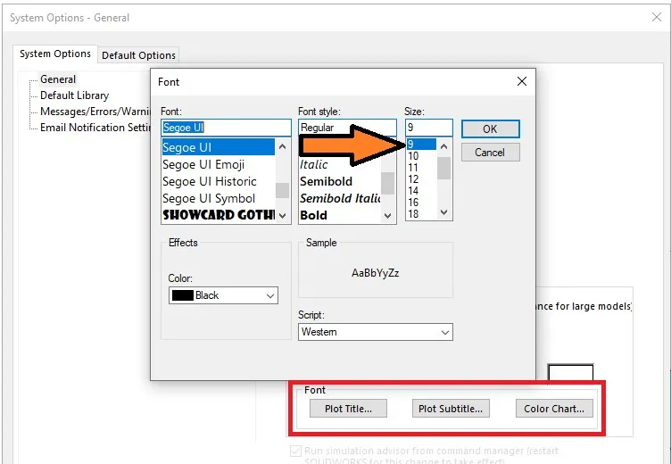 solidworks simulation 2020 general system options