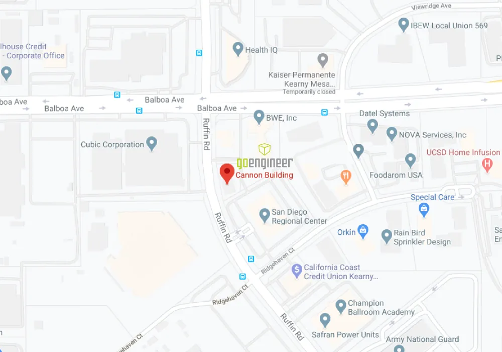 GoEngineer San Diego California Location Map Address