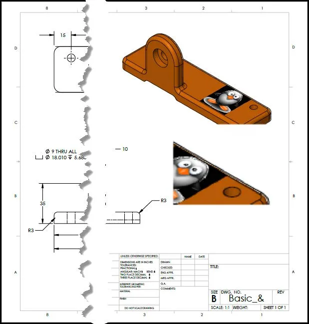 Save As PDF SOLIDWORKS Example Part