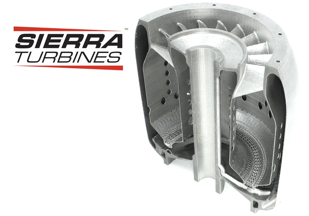 Sierra Turbines Case Study use of the Velo3D Sapphire Metal 3D Printer