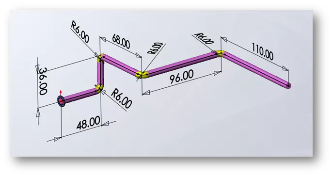 Smart Dimensions for SOLIDWORKS Routing
