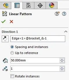 solidworks 2020 patters with variable instances
