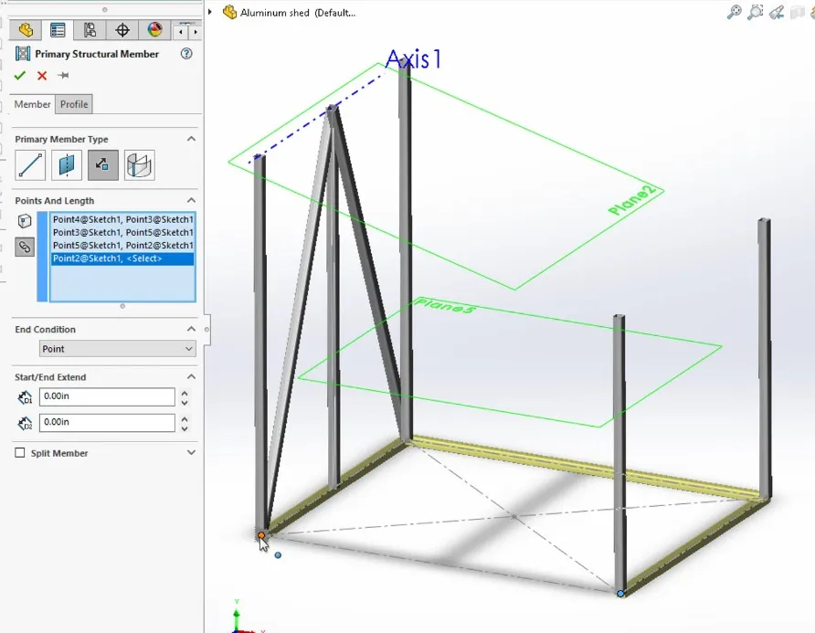 point to point solidworks
