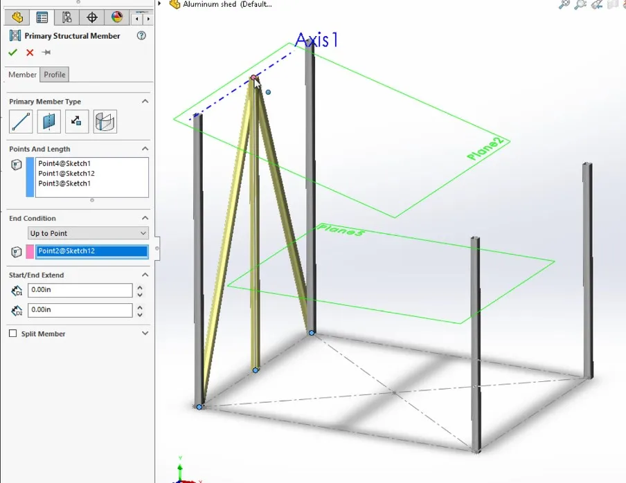 up to point solidworks