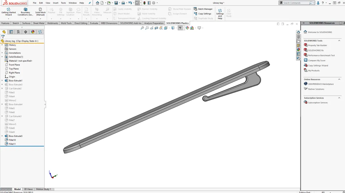 solidworks clip on tag manual