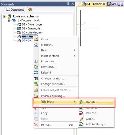 SOLIDWORKS Electrical Update Title Block