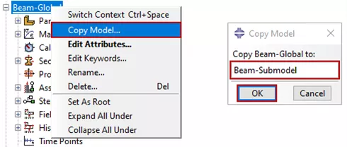 Abaqus Copy Global Model to Create Submodel