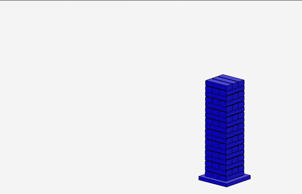 Animation of Jenga Tower analysis in Abaqus
