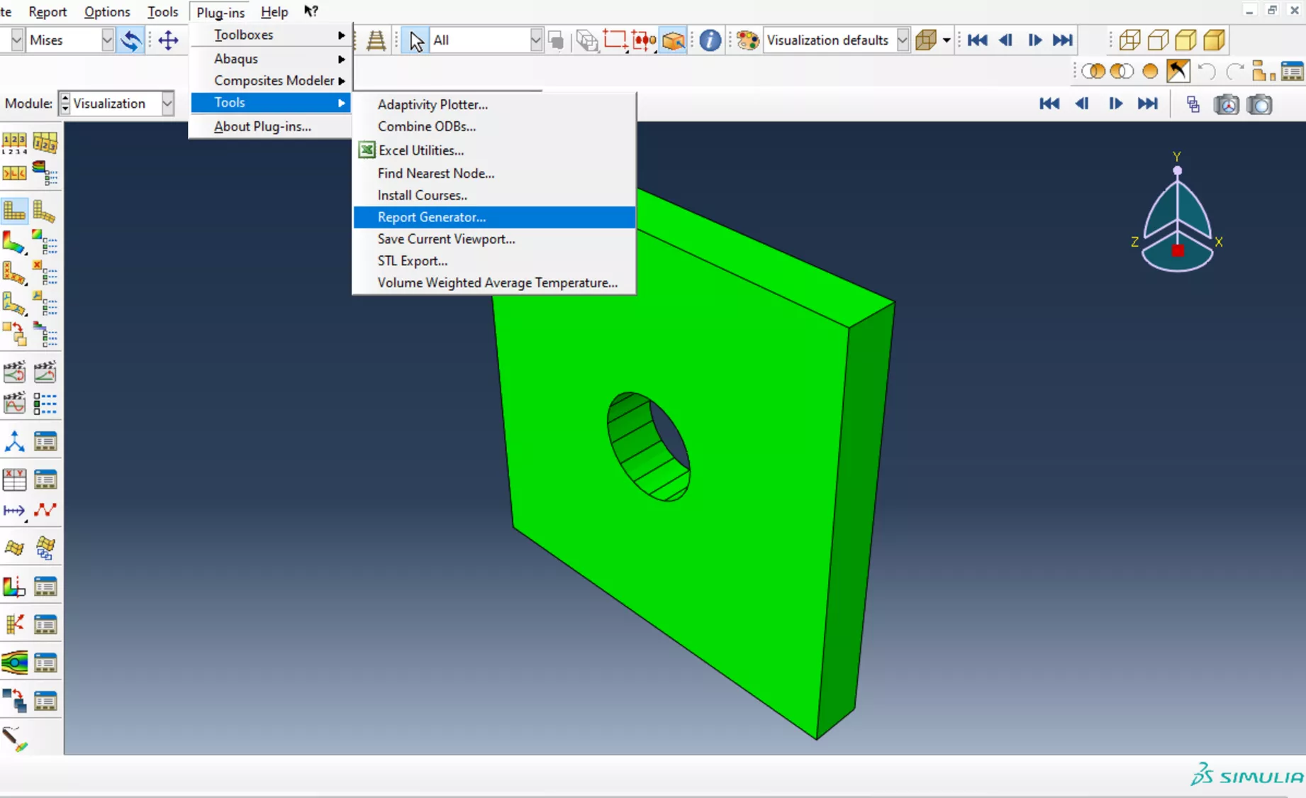 How to access Abaqus’ automatic Report Generator