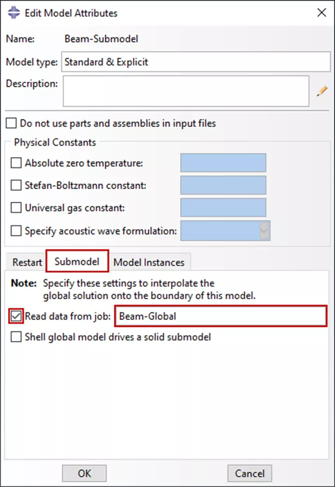 Abaqus Submodel Attributes
