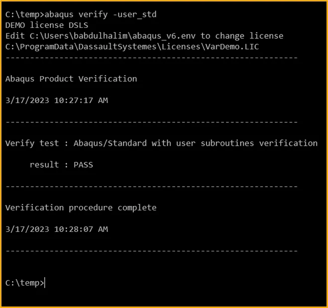 Abaqus User Subroutine Verification Test