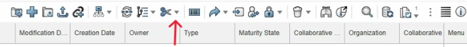 Access the 3DEXPERIENCE Duplicate Function via the Cut Icon Dropdown