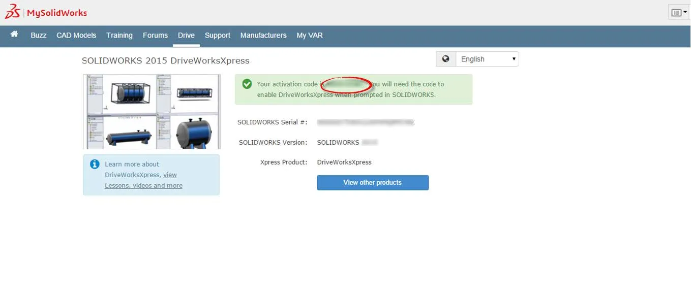 activation code mysolidworks