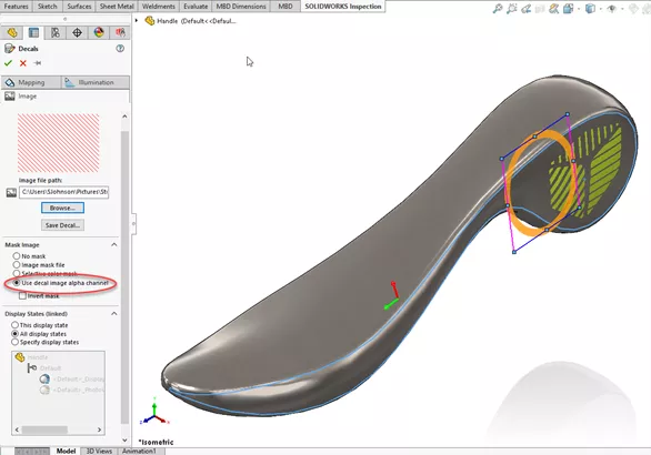 Add Decal in a SOLIDWORKS Drawing 