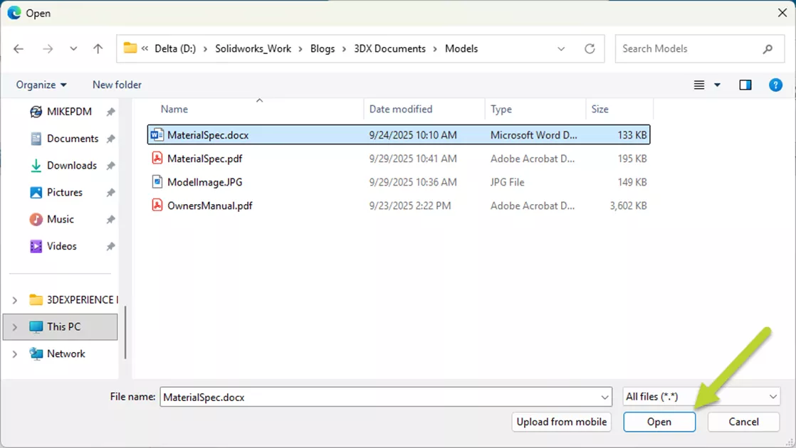 Add Files to 3DEXPERIENCE Collaboratives Spaces
