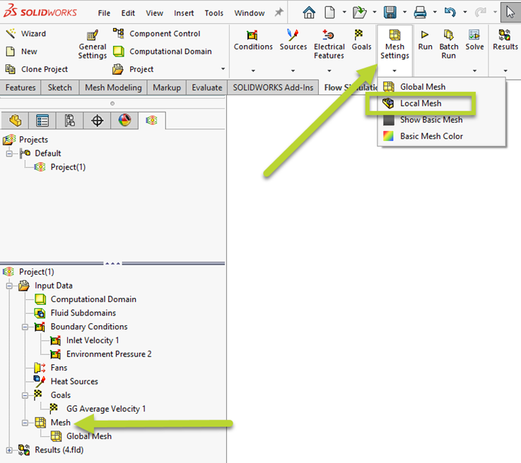 SOLIDWORKS Flow Simulation: Adding Local Mesh Control | GoEngineer