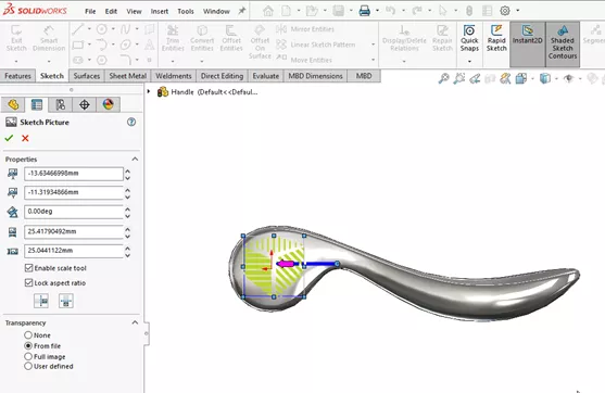 Add Logo on a SOLIDWORKS Sketch 