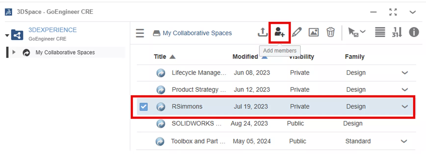 How to Add Members in 3DEXPERIENCE Collaborative Spaces