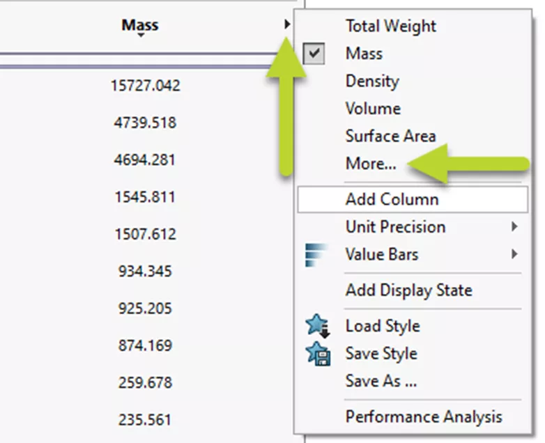 How to Add a New Column Parameter in SOLIDWORKS